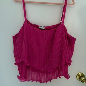 NWOT Arula Hot Pink Crop Top